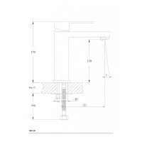 Смеситель Ceramicanova Cubic 70011CH для раковины, хром