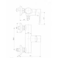 Смеситель Ceramicanova A.V.O 70026CH для душа настенный, хром