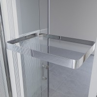 Душевая кабина Niagara Ultra NG-7012-01 120 x 120 см, низкий поддон, профиль хром, стекло прозрачное с рисунком, 70120164