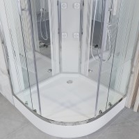 Душевая кабина Niagara Ultra NG-7012-01 120 x 120 см, низкий поддон, профиль хром, стекло прозрачное с рисунком, 70120164