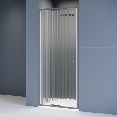 Душевая дверь в нишу RGW Stilvoll SV-05-Gr 70320508-1510, 80 см, стекло ribbed ребристое, профиль серый