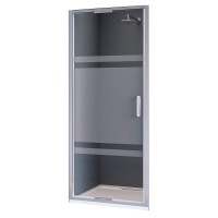 Душевая дверь в нишу RGW SV-05 Stilvoll 70320510-201, 100 см, стекло матовая полоса, профиль хром