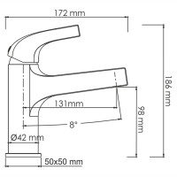 Смеситель WasserKRAFT 7103 для раковины, глянцевое золото