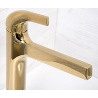 Смеситель WasserKRAFT 7103H для раковины, глянцевое золото