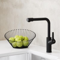 Смеситель для кухонной мойки Damixa Merkur 710771300, с каналом питьевой воды, черный матовый