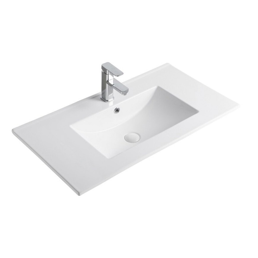 Раковина Gid Integrado 9090e 71105, 91 см, фаянс, белая