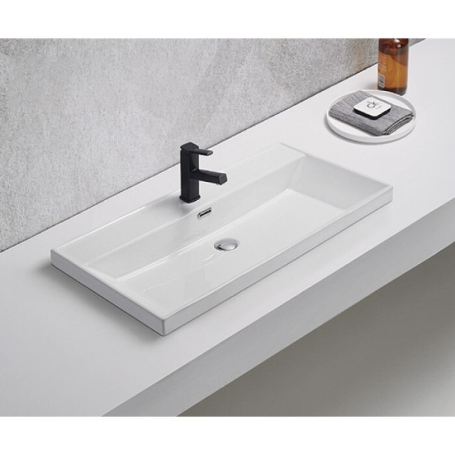 Раковина Gid Integrado 5580s 71167, 81 см, фаянс, белая