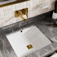 Смеситель скрытого монтажа для раковины WasserKRAFT Sauer, золото, 7130