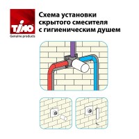 Гигиенический душ Timo Briana 7189/03SM, со смесителем, черный