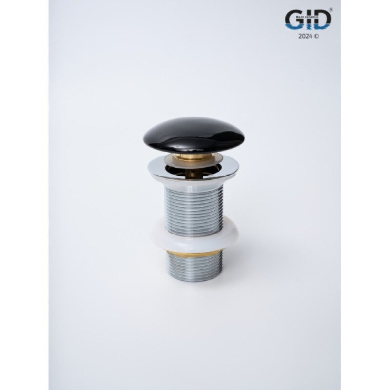 Донный клапан для раковины Gid Minucia Bl100 72201K, без перелива, Clik-Clak, черный