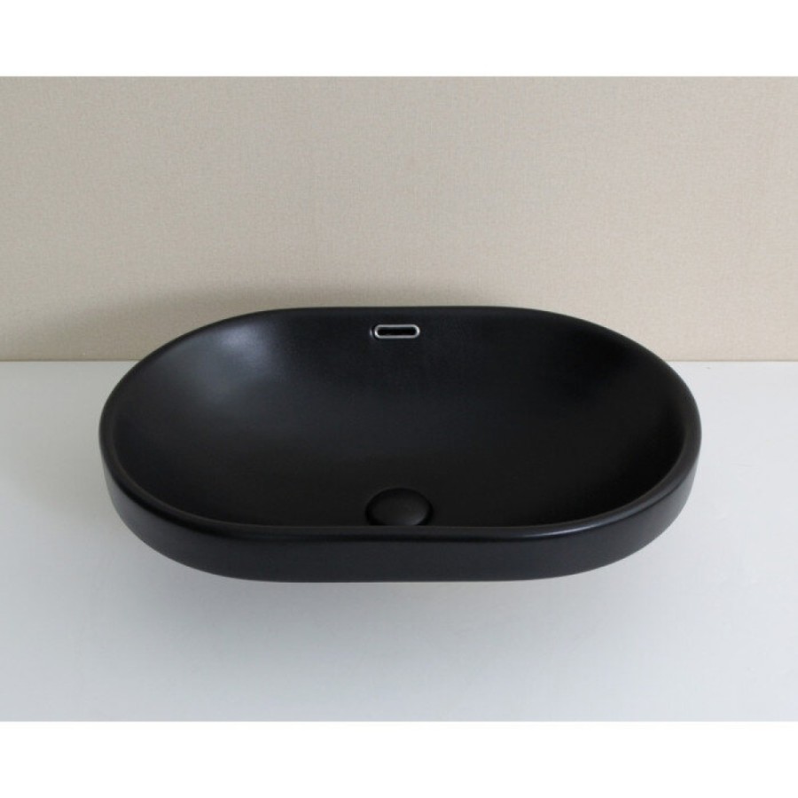 Раковина Gid Integrado Bm1004 72202, 61 см, фаянс, черная матовая