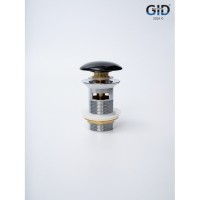 Донный клапан для раковины Gid Minucia Bl100-1 72202K, с переливом, Clik-Clak, черный