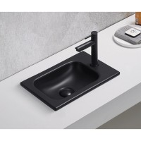 Раковина Gid Integrado Bm3340 72203, 40 см, фаянс, черная матовая