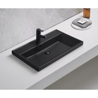 Раковина Gid Integrado Bm5560s 72205, 61 см, фаянс, черная матовая