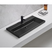 Раковина Gid Integrado Bm5580s 72206, 81 см, фаянс, черная матовая
