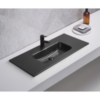 Раковина Gid Integrado Bm9010s 72207, 101 см, фаянс, черная матовая