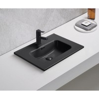 Раковина Gid Integrado Bm9060s 72208, 61 см, фаянс, черная матовая