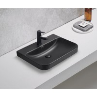 Раковина Gid Integrado Bm9560s 72210, 61 см, фаянс, черная матовая