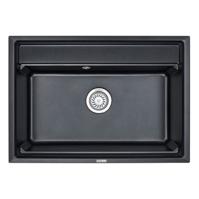 Кухонная мойка Granula Kitchen Space 75 см, шварц, 7301