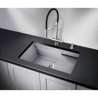 Кухонная мойка Granula Kitchen Space 75 см, 7303U, алюминиум