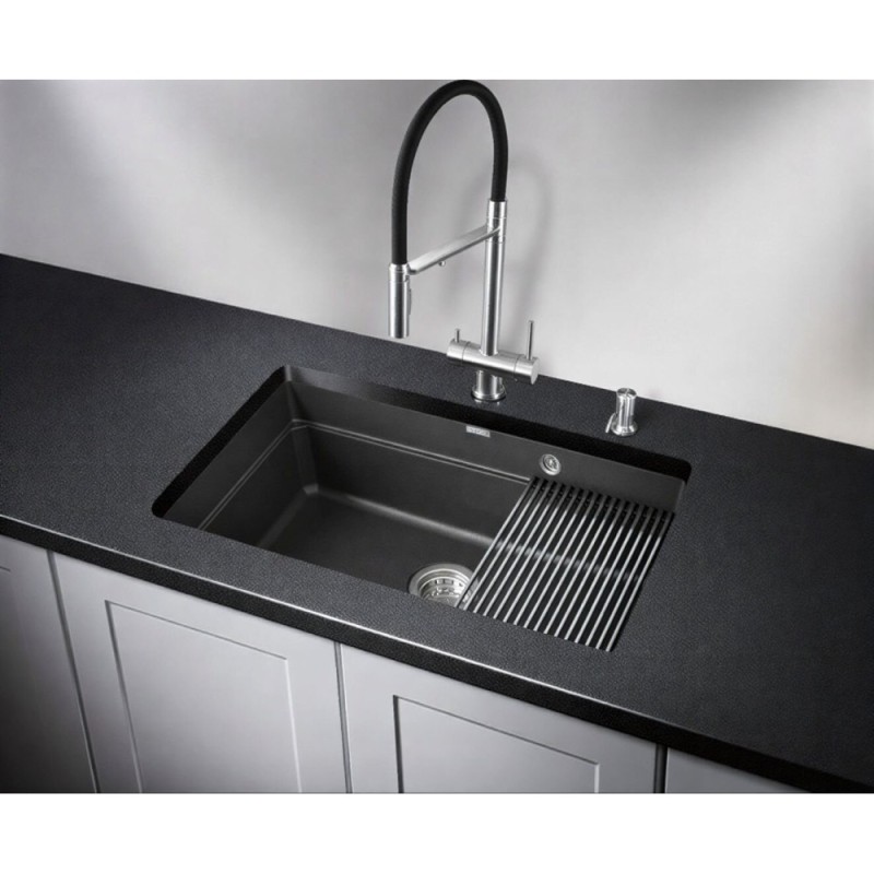 Кухонная мойка Granula Kitchen Space 75 см, черный, 7303U