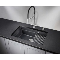 Кухонная мойка Granula Kitchen Space 75 см, шварц, 7303U