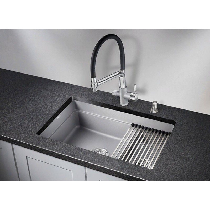 Кухонная мойка Granula Kitchen Space 75 см, алюминиум, 7304U