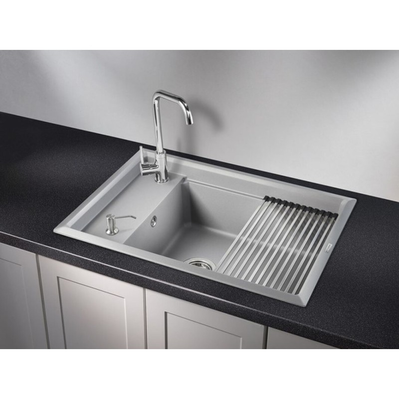 Кухонная мойка Granula Kitchen Space 75 см, 7305, алюминиум
