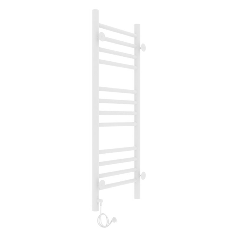 Полотенцесушитель электрический Laris Лаванда ЧК П12, ширина 33 см, высота 90 см, с возможностью скрытого подключения, подключение справа, белый матовый муар, 73207619