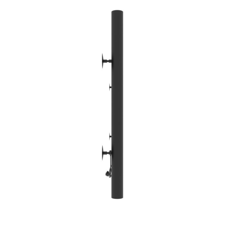 Полотенцесушитель электрический Laris Оливия ЧКЧ8, ширина 83 см, высота 50 см, с возможностью скрытого подключения, подключение справа, черный матовый муар, 73207629