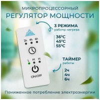 Полотенцесушитель электрический Laris Флавиа ЧК П9 73207654, ширина 20 см, высота 80 см, диммер слева, белый матовый муар