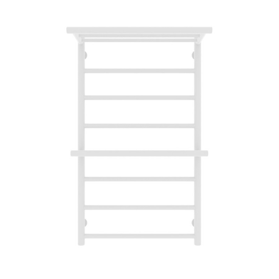 Полотенцесушитель водяной Laris Лавина П9, с полкой, ширина 53 см, высота 80 см, белый муар, 73208027БМ