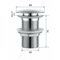 Донный клапан для раковины Gid Minucia G100 73301K, без перелива, Clik-Clak, золото