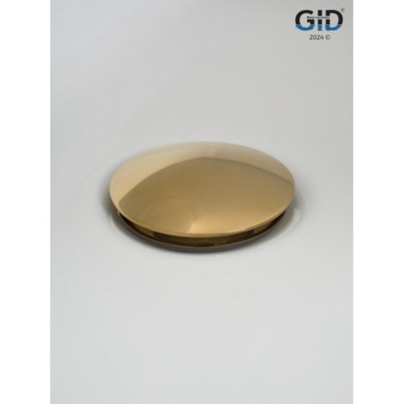 Донный клапан для раковины Gid Minucia G100 73301K, без перелива, Clik-Clak, золото