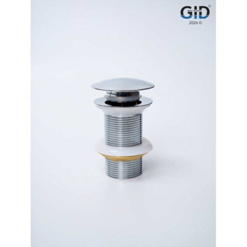 Донный клапан для раковины Gid Minucia Ch100 73302K, без перелива, Clik-Clak, хром