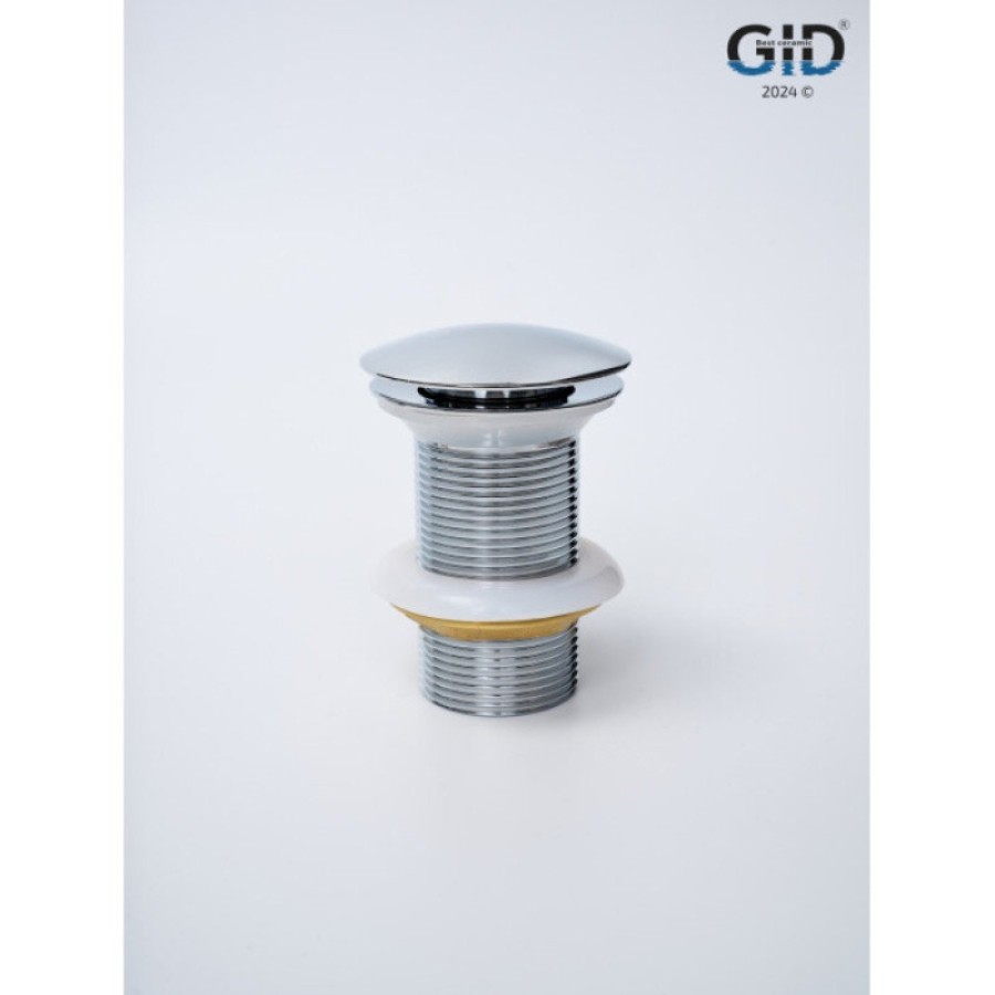 Донный клапан для раковины Gid Minucia Ch100 73302K, без перелива, Clik-Clak, хром