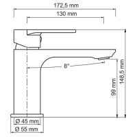 Смеситель WasserKRAFT Elbe 7403 для раковины, черный
