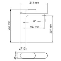 Смеситель WasserKRAFT 7403H для раковины, черный