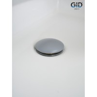 Донный клапан для раковины Gid Minucia Gmh100 74401K, без перелива, Clik-Clak, серый матовый