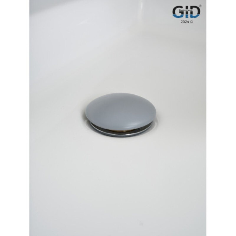 Донный клапан для раковины Gid Minucia Gmh100 74401K, без перелива, Clik-Clak, серый матовый