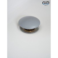 Донный клапан для раковины Gid Minucia Gmh100 74401K, без перелива, Clik-Clak, серый матовый