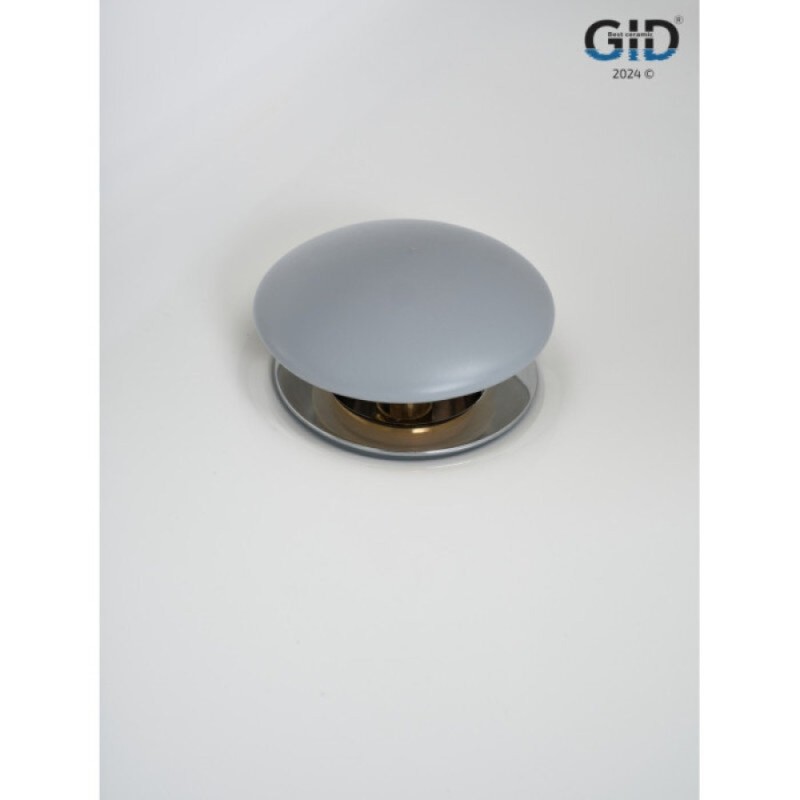 Донный клапан для раковины Gid Minucia Gmh100 74401K, без перелива, Clik-Clak, серый матовый