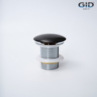Донный клапан для раковины Gid Minucia Blm100 74402K, без перелива, Clik-Clak, черный матовый