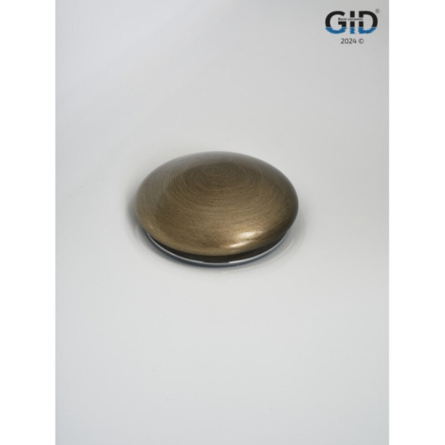 Донный клапан для раковины Gid Minucia Bzk100 74404K, без перелива, Clik-Clak, бронза