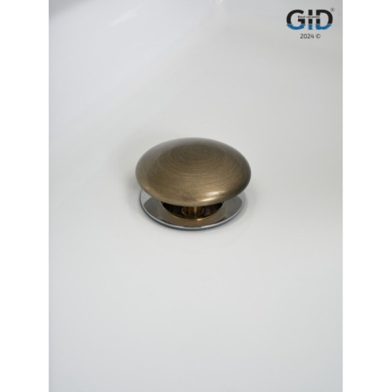 Донный клапан для раковины Gid Minucia Bzk100 74404K, без перелива, Clik-Clak, бронза