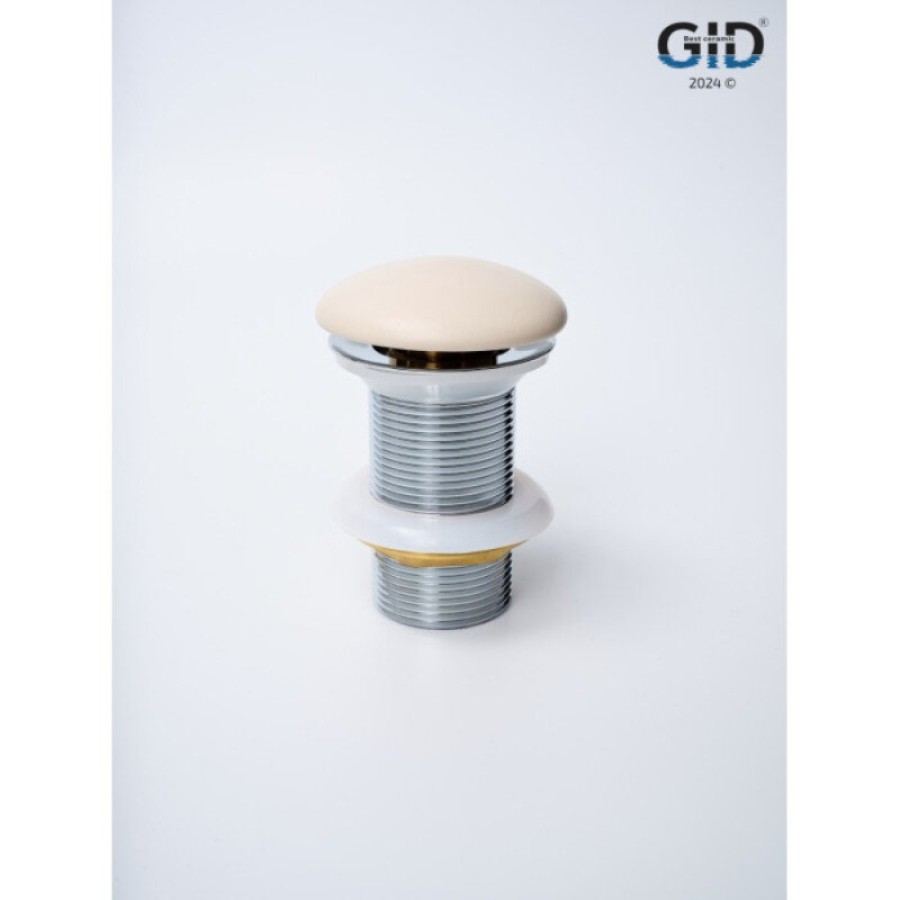 Донный клапан для раковины Gid Minucia Ch100 74405K, без перелива, Clik-Clak, светло-коричневый