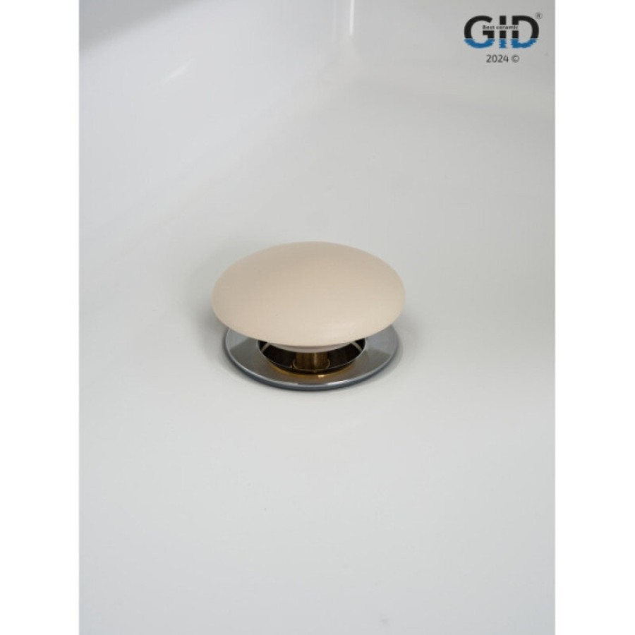 Донный клапан для раковины Gid Minucia Ch100 74405K, без перелива, Clik-Clak, светло-коричневый