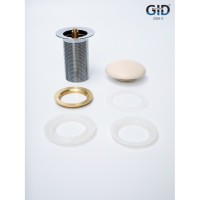 Донный клапан для раковины Gid Minucia Ch100 74405K, без перелива, Clik-Clak, светло-коричневый