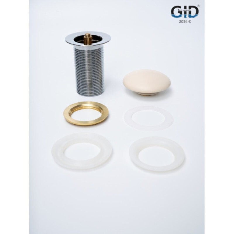 Донный клапан для раковины Gid Minucia Ch100 74405K, без перелива, Clik-Clak, светло-коричневый