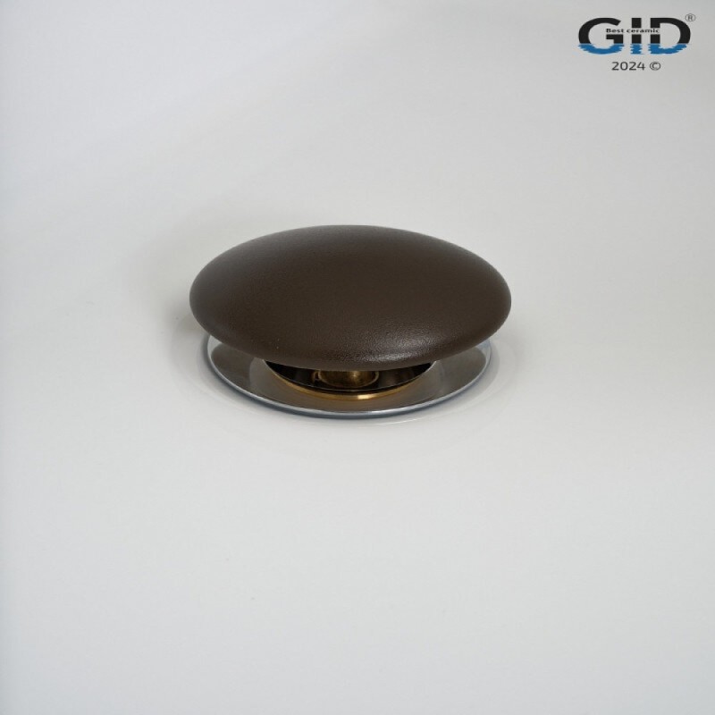 Донный клапан для раковины Gid Minucia Br100 74406K, без перелива, Clik-Clak, коричневый матовый